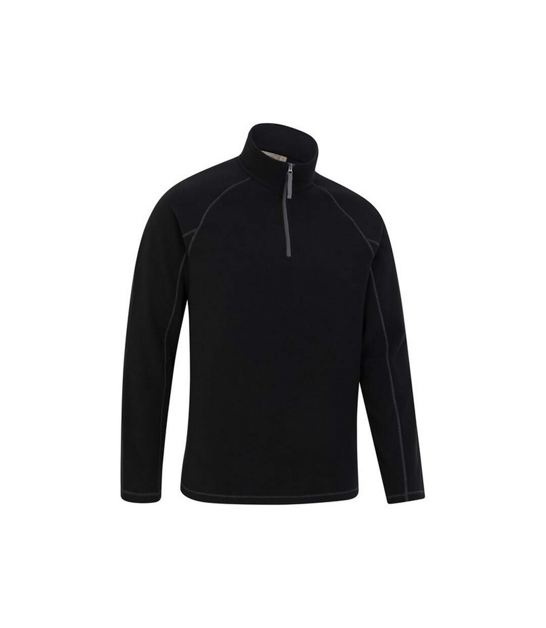 Mens ashbourne ii half zip fleece top black Mountain Warehouse