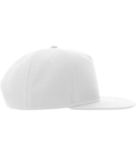 Atlantis Unisex Adult 5 Panel Snapback Baseball Cap (White)