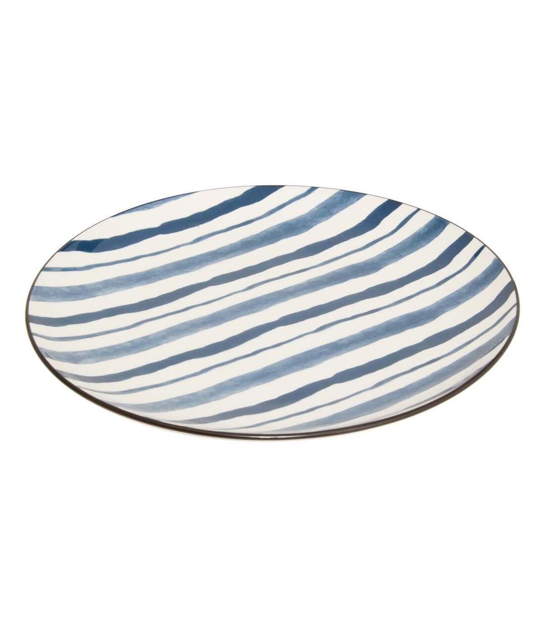 Lot de 6 Assiettes Plates Umami Rayure 26cm Bleu-2