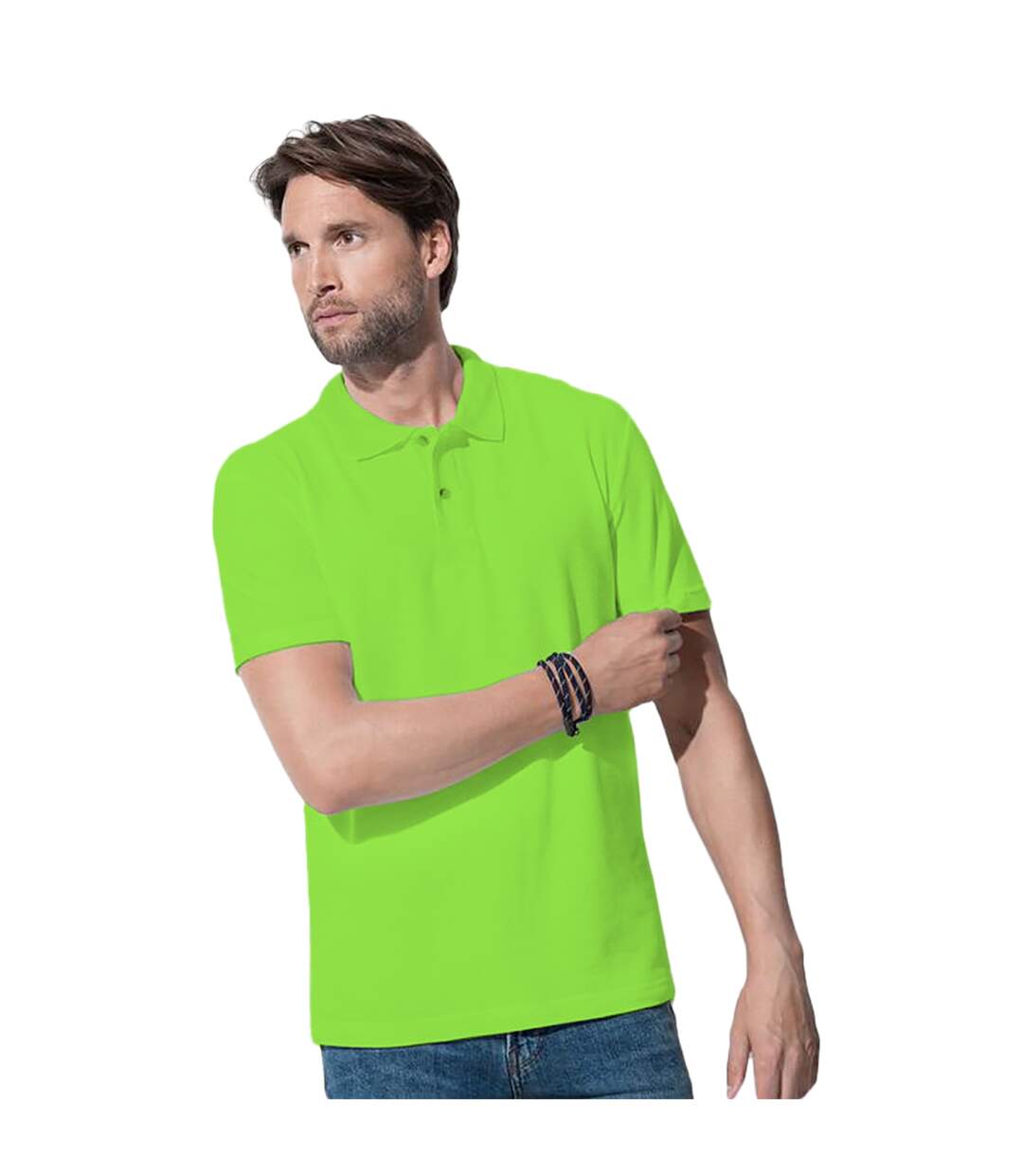 Stedman Mens Cotton Polo (Kiwi Green)