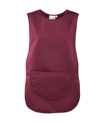Premier Ladies/Womens Pocket Tabard / Workwear (Pack of 2) (Burgundy) (UTRW7031)