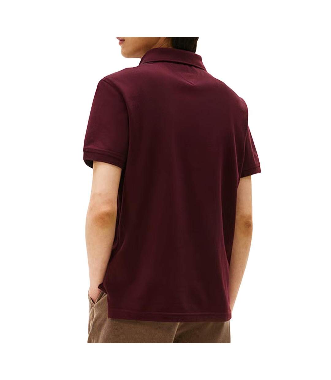 Polo bordeaux homme tommy hilfiger regular-2
