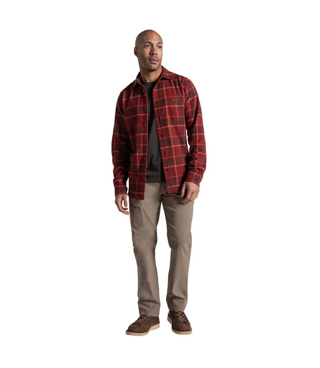 Mens Burnbank Checked Insulated Overshirt Earthenware Craghoppers-4