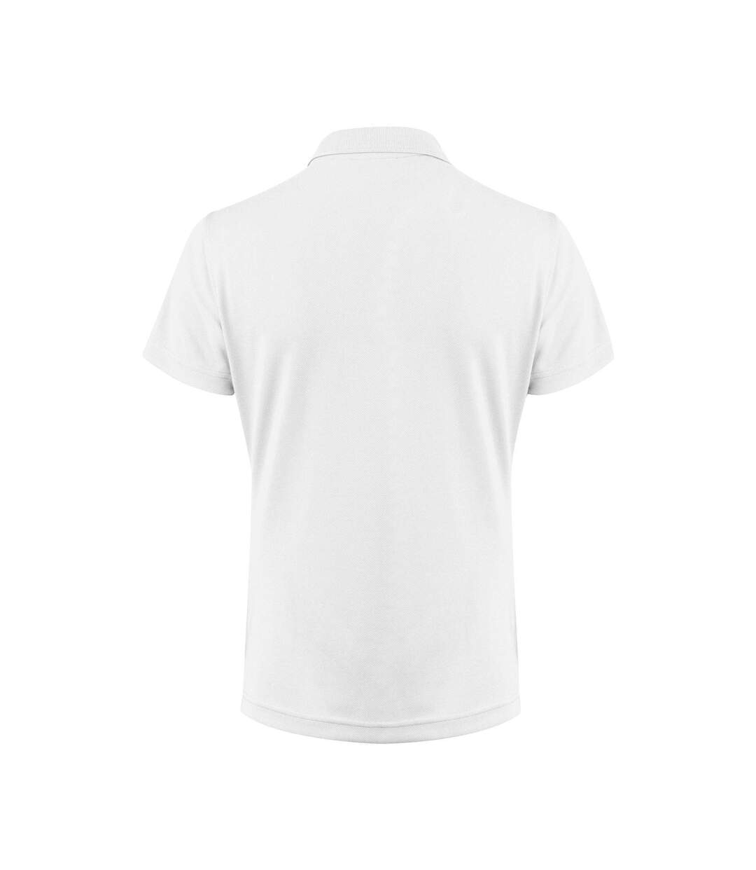 Womens/ladies Smash Polo Shirt White Printer RED-2