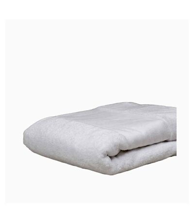 Towel City Printable Border Natural Bath Sheet (White) (One Size)