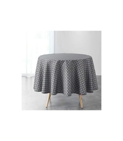 Nappe Ronde Imprimée Art Chic 180cm Anthracite