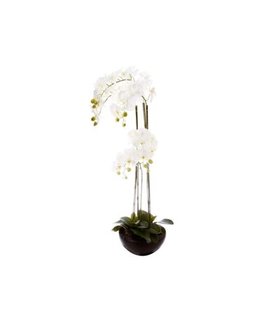 Plante Artificielle Orchidée 115cm Blanc
