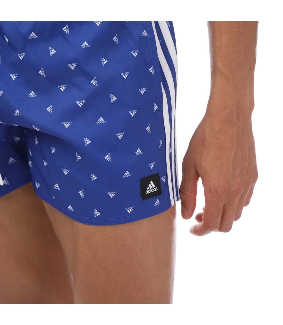 Short de bain clx homme bleu / blanc Adidas-2