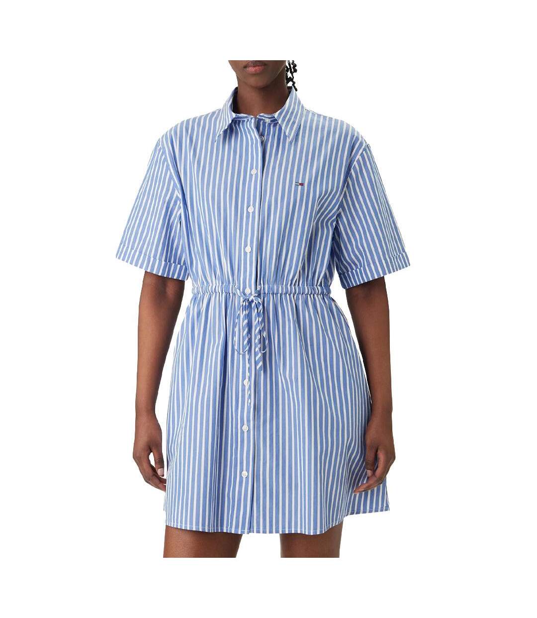 Robe bleu/blanche femme tommy hilfiger stripe-1