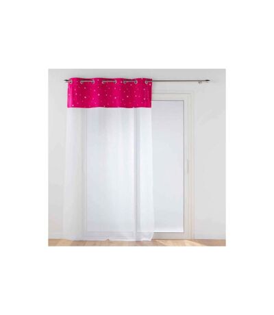 Rideau Voilage Phosphorescent Moonlight 140x240cm Fuchsia