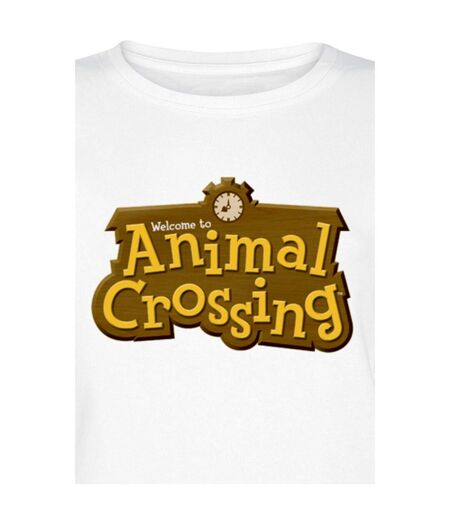 Animal Crossing T-shirt avec logo pour femme/femme (Blanc) - UTHE112