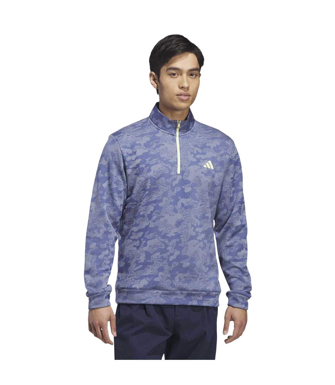 Mens Ultimate 365 Durable Water Repellent Sweatshirt Indigo Lemon Adidas-1