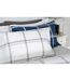 Dalton brushed cotton checked duvet cover set navy/white Belledorm-3