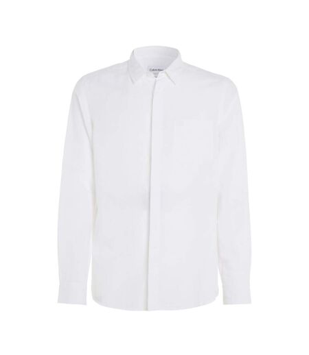 Mens Cotton Lined Regular Shirt White Calvin Klein