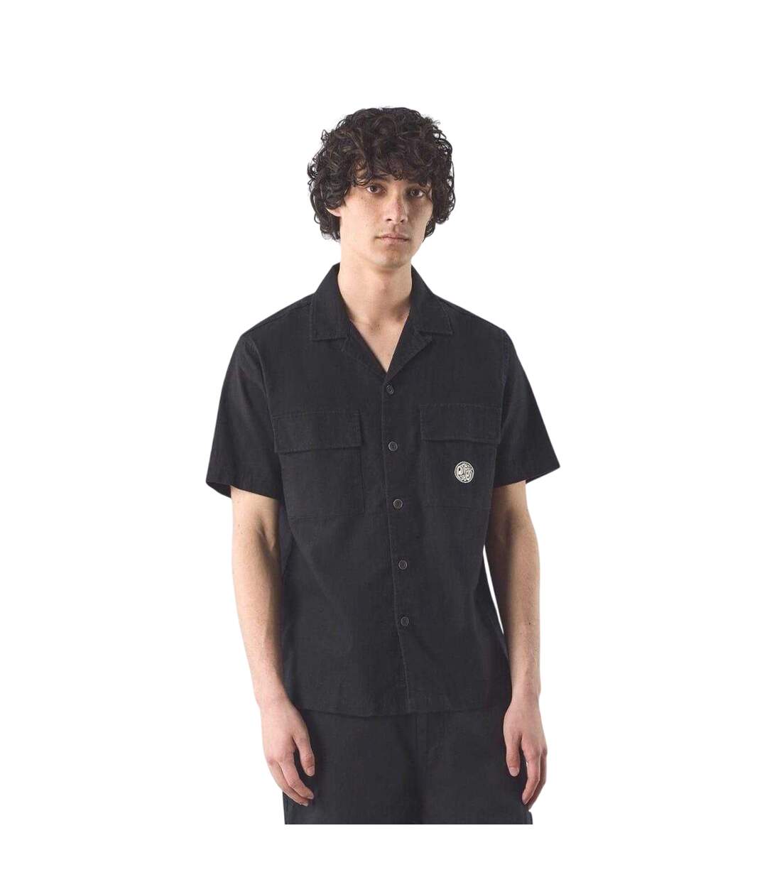 Mens Regular Short-sleeved Shirt Black Pretty Green-4