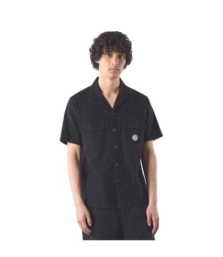 Mens Regular Short-sleeved Shirt Black Pretty Green