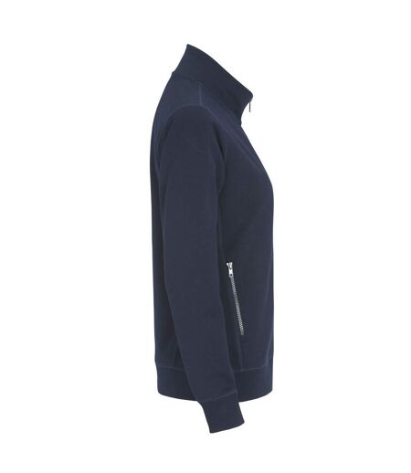 Womens/ladies French Terry Full Zip Jacket Navy Cottover