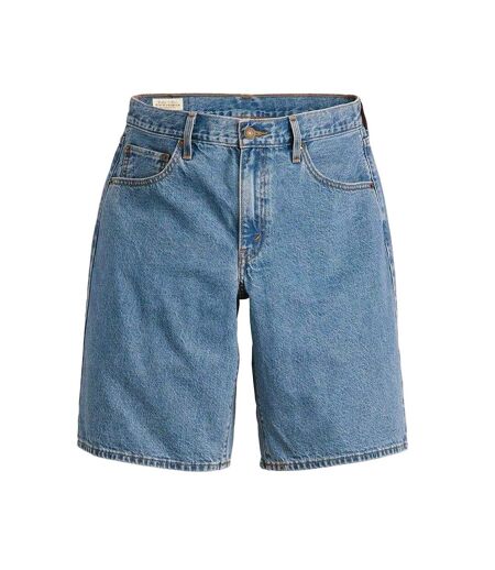 Womens/ladies Denim Baggy Jean Shorts Blue Levis