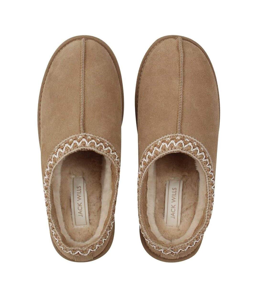 Womens/ladies Suede Platform Slippers Sand Jack Wills-4