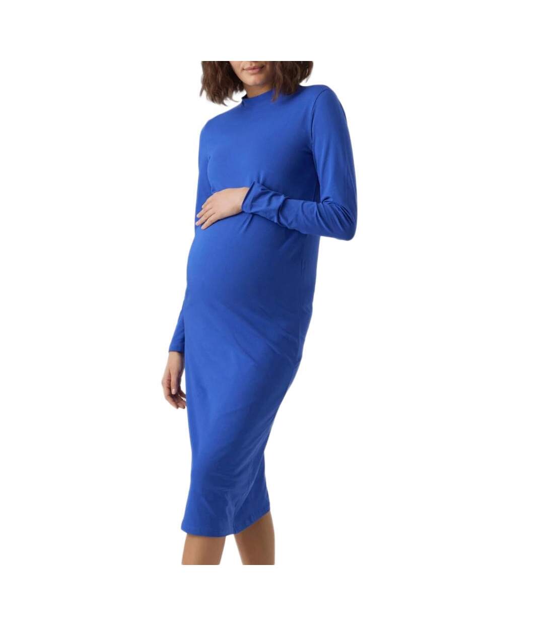 Robe de Grossesse Bleu Roi Femme Mamalicious Mlia - L