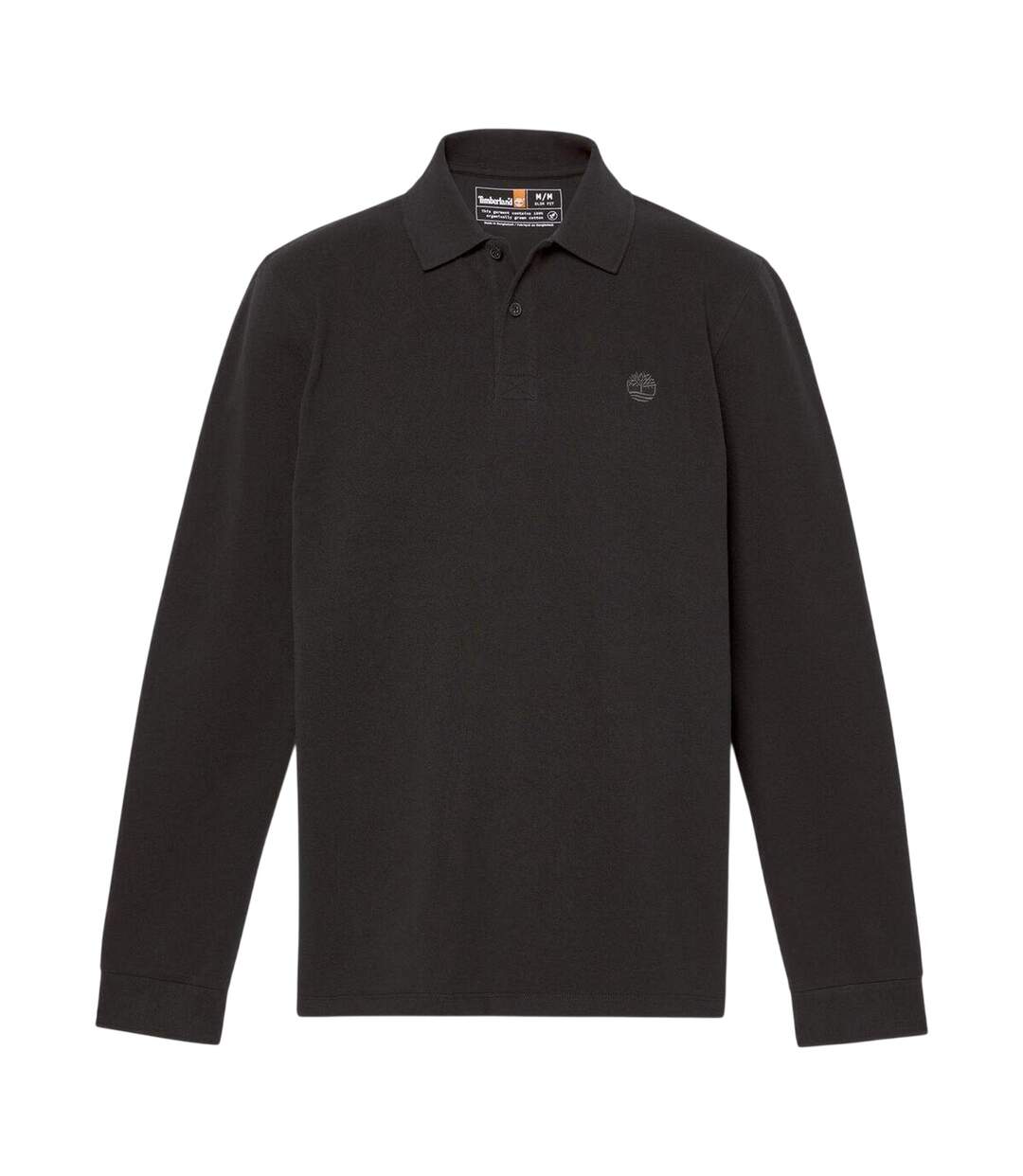 Polo Manches Longues Motif/style Côtelé Homme Noir Timberland-1