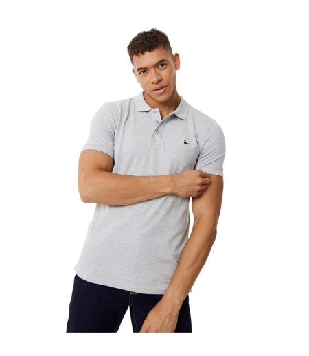 Mens Eaton Stretch Polo Shirt Grey Marl Jack Wills