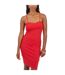 Womens/ladies Sweetheart Sleeveless Mini Dress Red Brave Soul-2