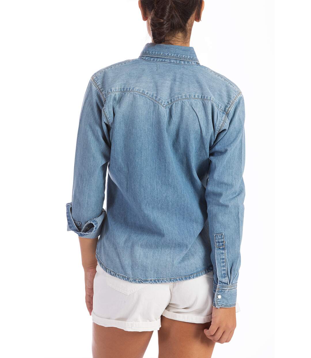 Chemise en denim bleached ROMMY-2