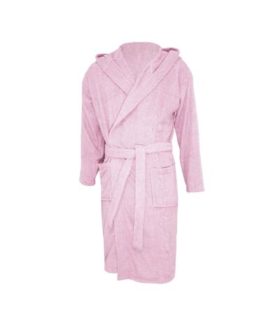 Womens/ladies terry towelling hooded robe lilac Forever Dreaming