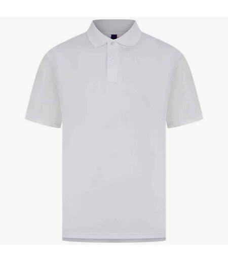 Mens pique polo shirt white Henbury