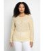 Pull maille ajourée avec fibres recyclées-1