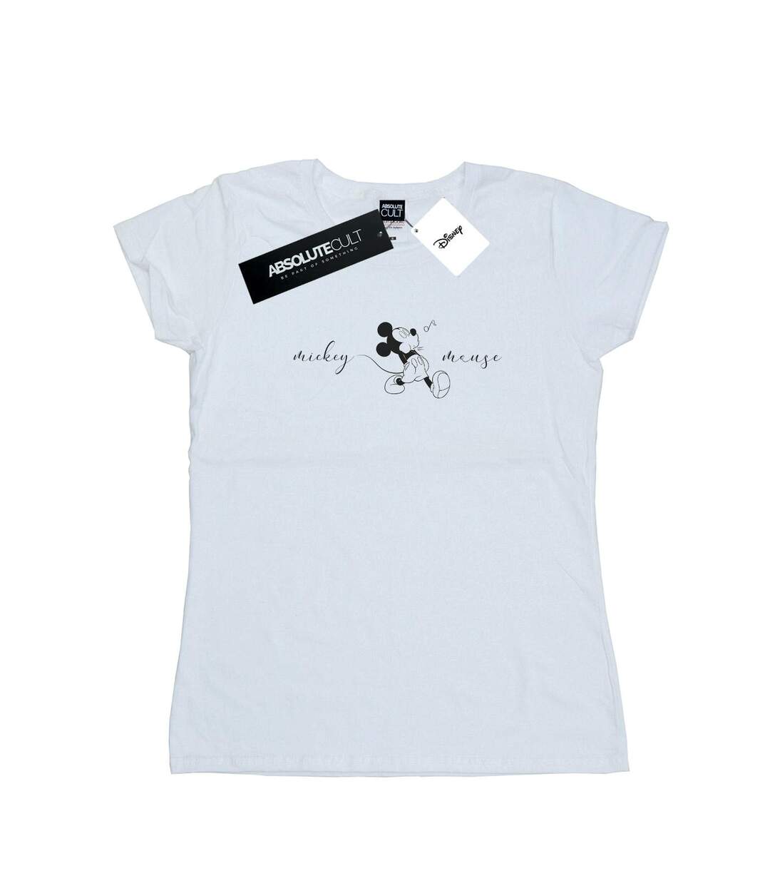Disney T-shirt en coton avec sifflet Mickey Mouse Femme/Ladies (Blanc) - UTBI32946-1