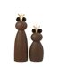 Statue Grenouille Couronne 60cm Marron-4