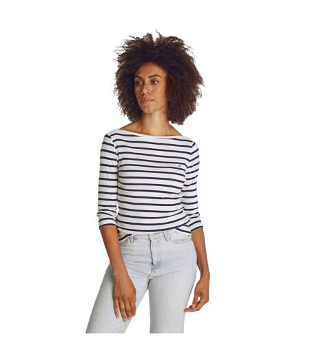 T-shirt Motif/style Rayé Femme Bleu Marine Foncé Tommy Hilfiger
