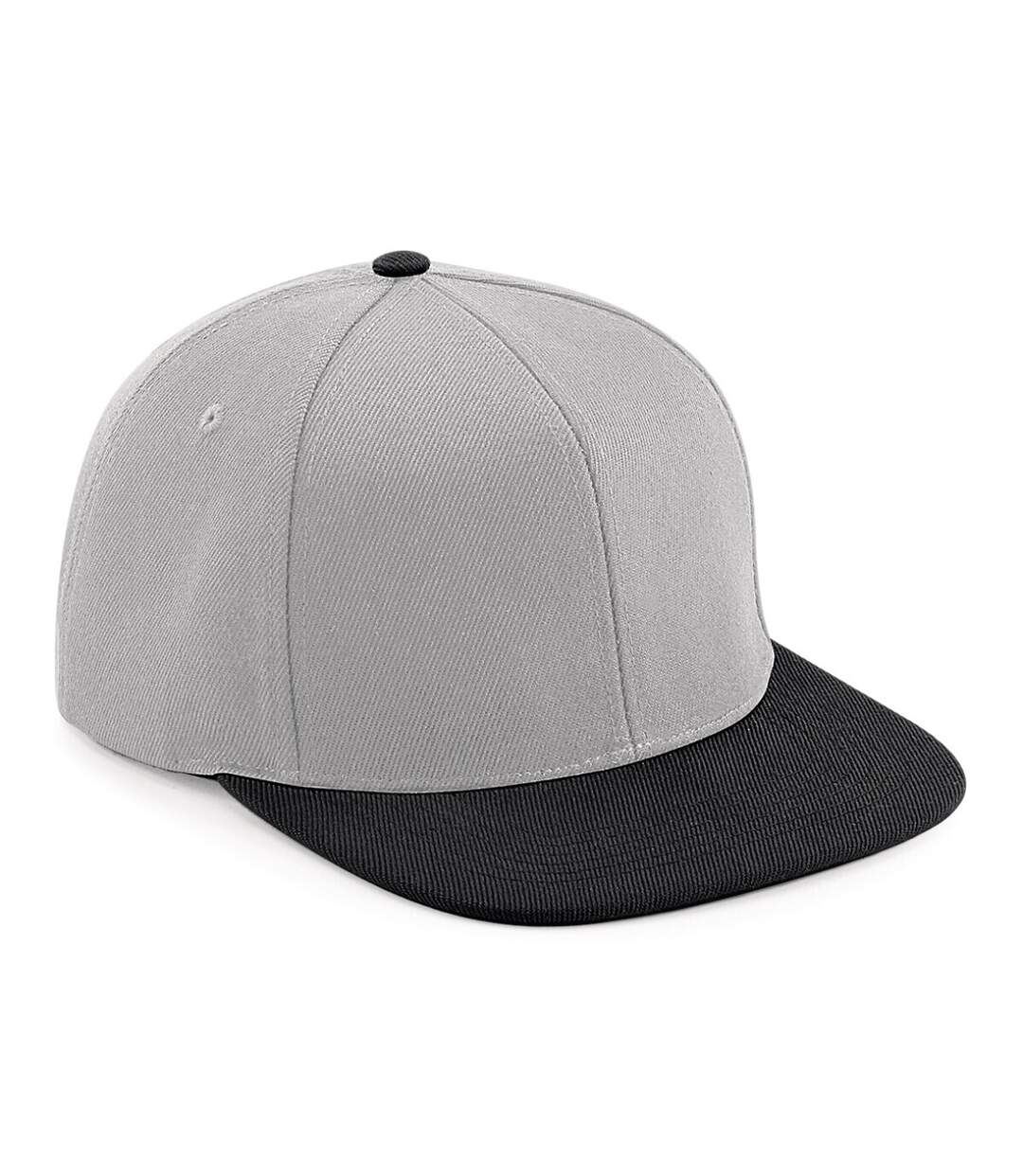 Casquette de baseball adulte gris / noir Beechfield-1