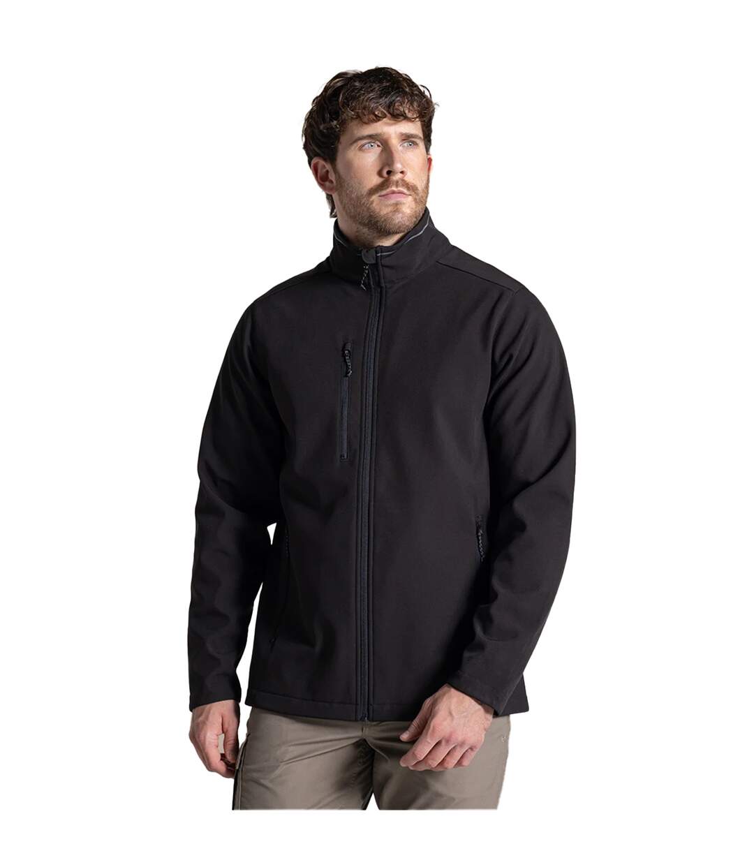 Mens Kiwi 3 Layer Soft Shell Jacket Black Craghoppers Expert-4