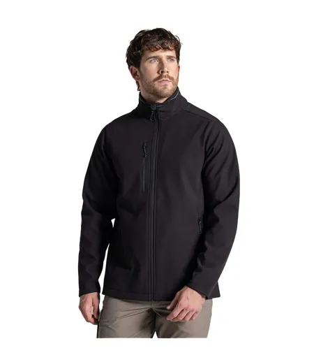 Mens Kiwi 3 Layer Soft Shell Jacket Black Craghoppers Expert