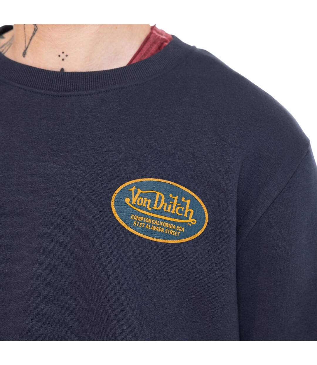 Sweat col rond en molleton avec écusson Lewis Vondutch-2