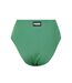 Womens/ladies Stripe High Waist Bikini Bottoms Green Puma-2