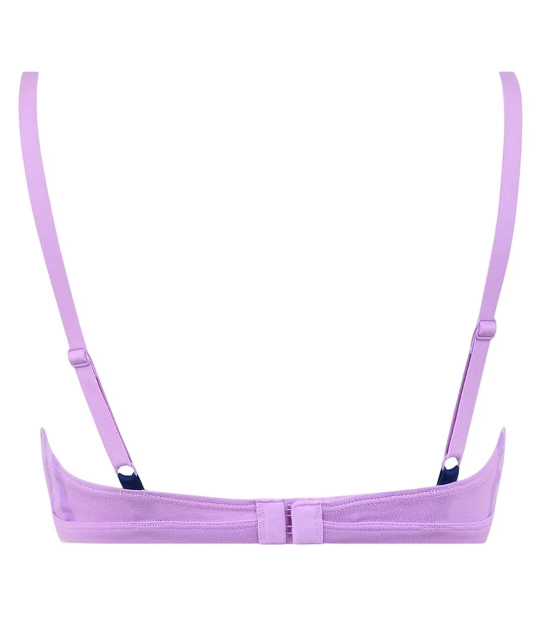 Womens/ladies Cotton Triangle Cups Bralette Lilac Adidas-2
