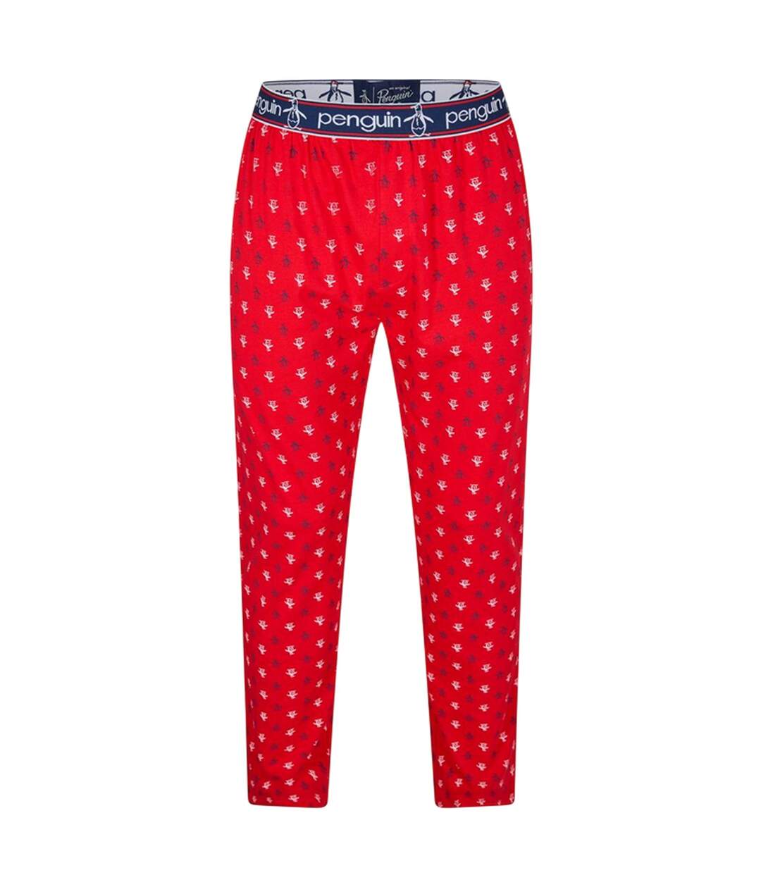 Bas De Pyjama Motif/style Logo Partout Homme Rouge Original Penguin-1
