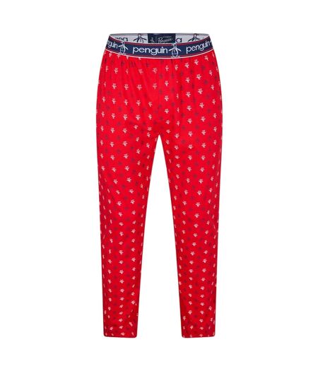 Bas De Pyjama Motif/style Logo Partout Homme Rouge Original Penguin