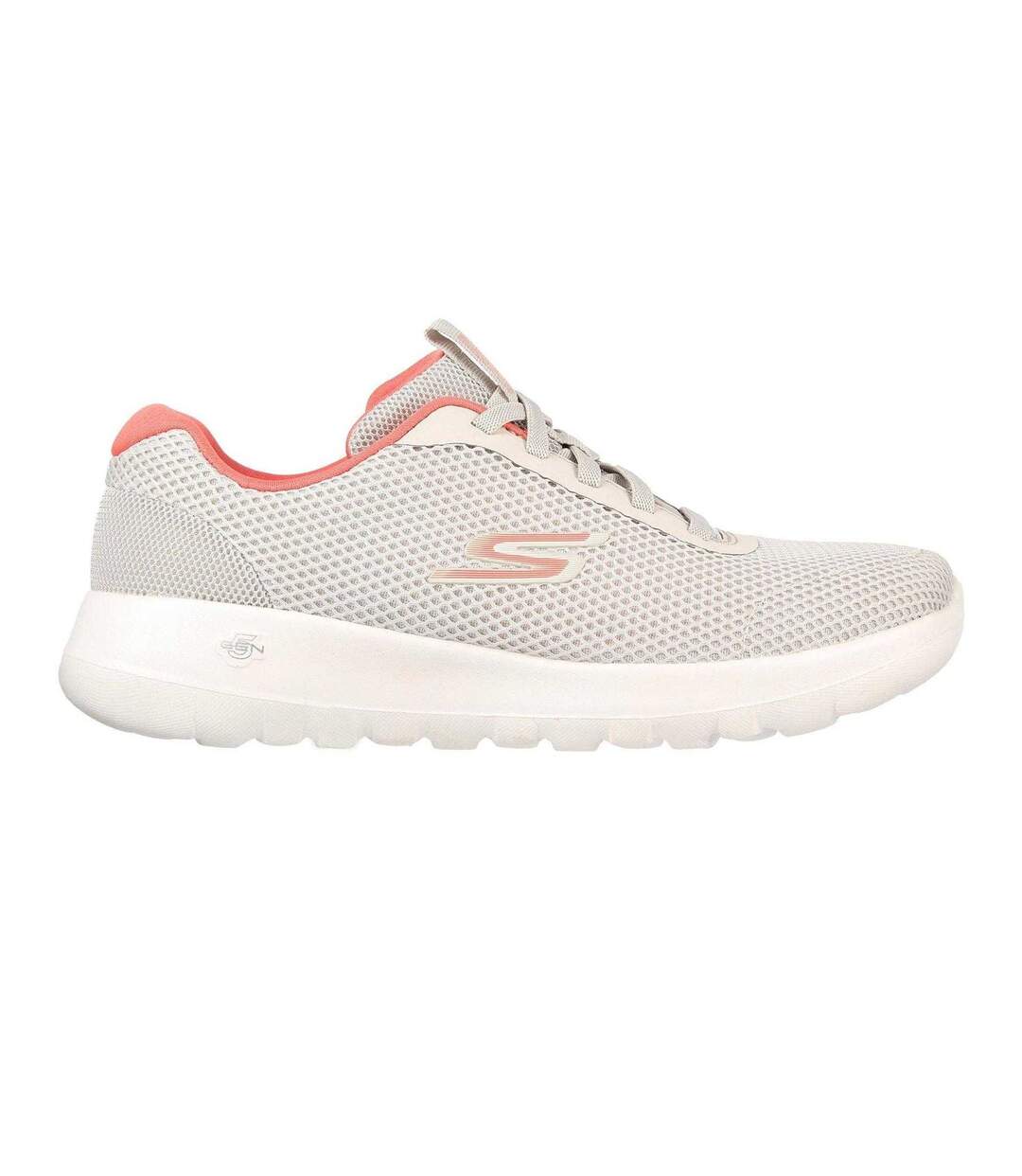 Baskets Motif/style Couleurs Vives Go Walk Joy Femme Blanc Cassé Rose Skechers-3