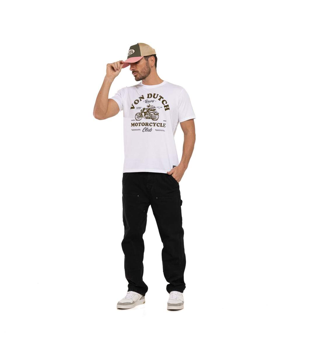 T-shirt homme regular fit col rond en jersey City Vondutch-4