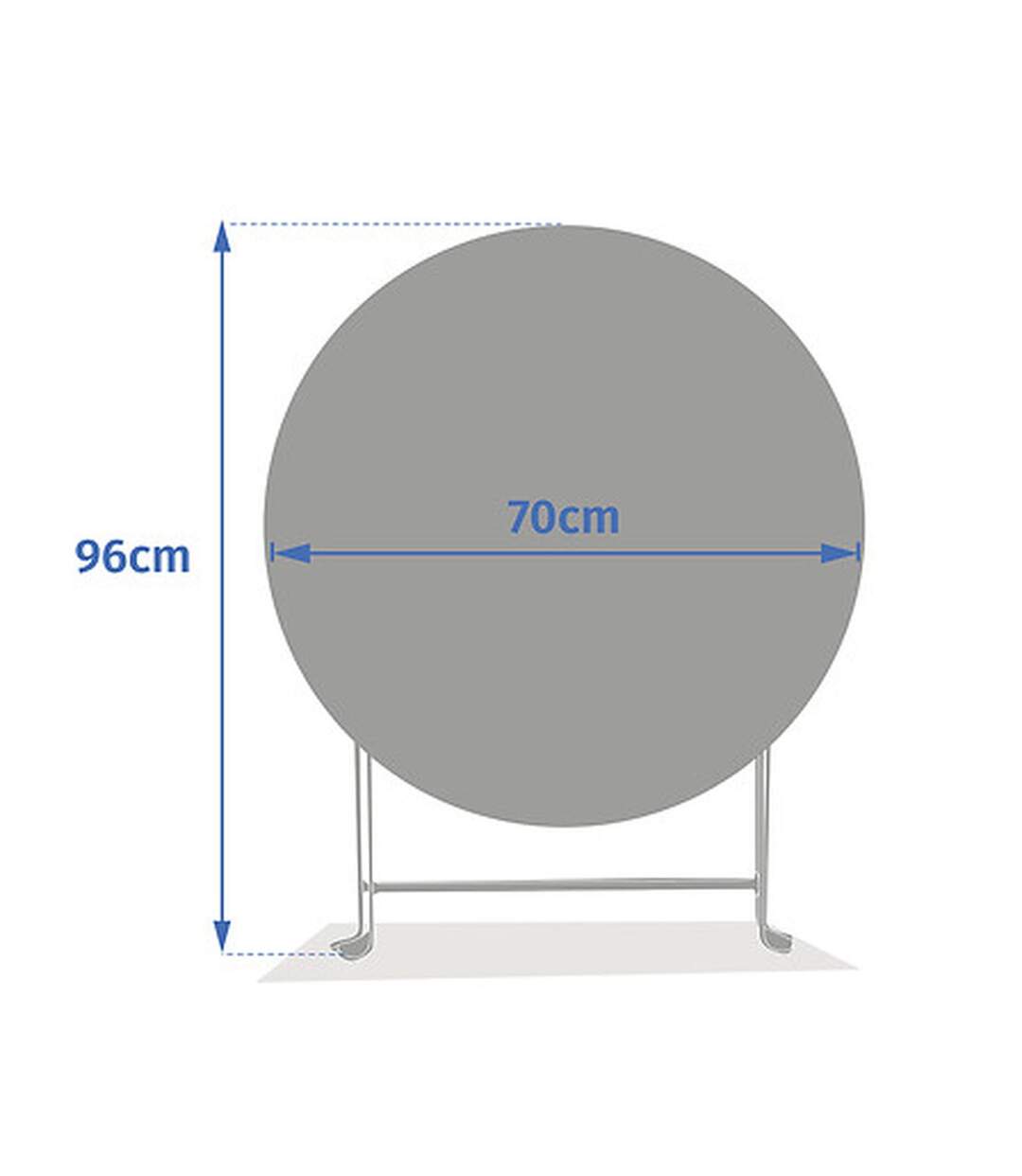 Table de jardin pliante ronde 4 places GREENSBORO - Argile-2