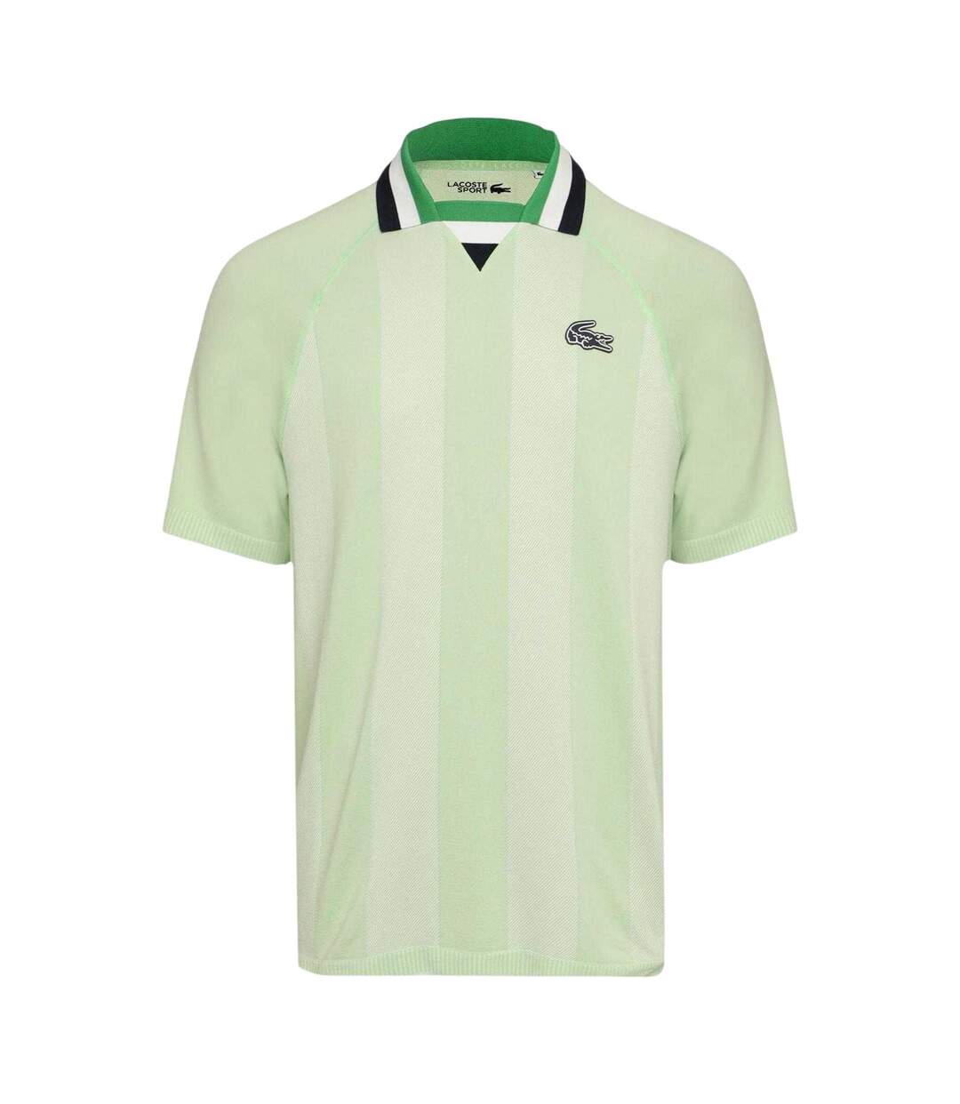 Mens Logo Collared Raglan Polo Shirt Green Lacoste-1