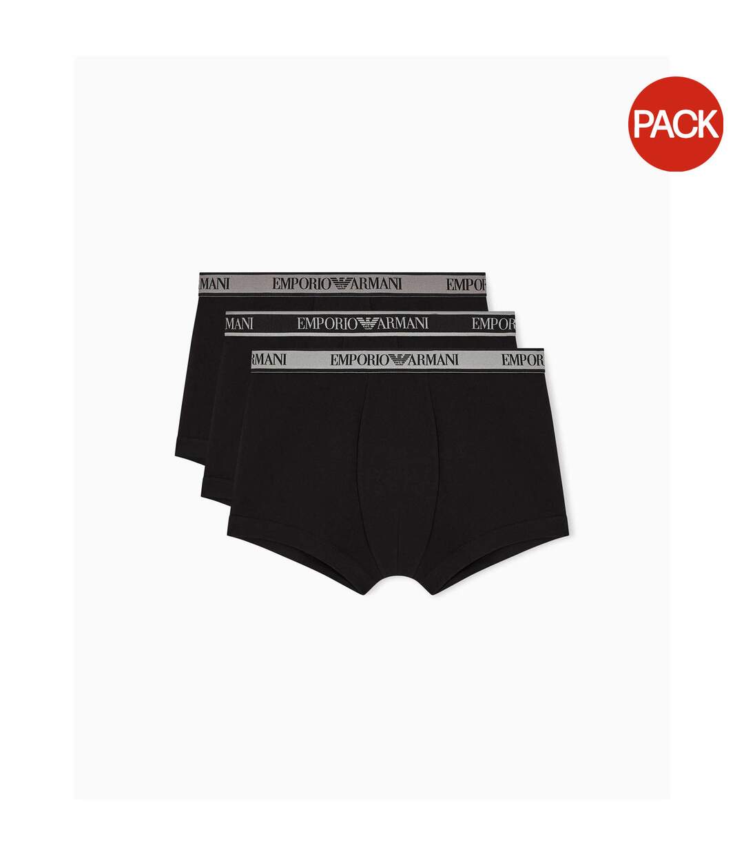 Lot De 3  Sous-vêtements Motif/style Logo Core Homme Noir Emporio Armani-1