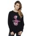 Disney - Sweat ALICE IN WONDERLAND CHESHIRE CAT UPSIDE DOWN - Femme (Noir) - UTBI5608-2
