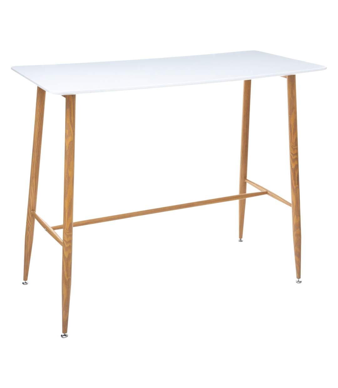 Table haute design scandinave Roka - L. 120 x H. 105 cm - Blanc-1
