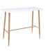Table haute design scandinave Roka - L. 120 x H. 105 cm - Blanc-1